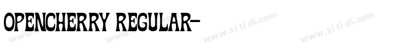 opencherry regular字体转换